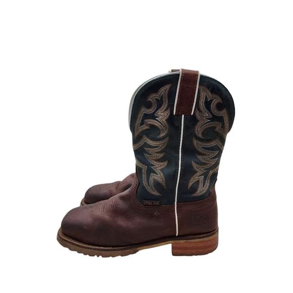 Justin Original Men's Marshal Waterproof Steel Square Toe Safety Boots - Picture 2 of 11